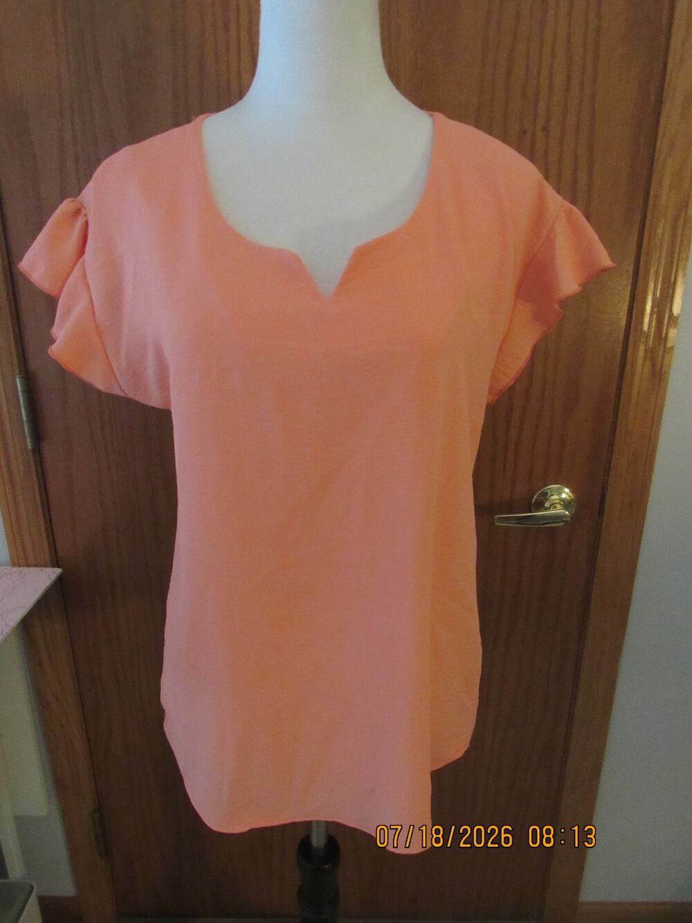 PS Kate Orange Dressy Shirt - Small